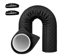 Manchon d'isolation portable pour tuyau de climatisation, convient pour tuyau d'échappement de 12,7 cm et 15 cm de diamètre, couvercle d'aération isolé, facile à installer avec 2/4 sangles réglables