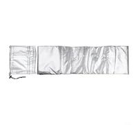 Manchon d'isolation portable pour tuyau d'échappement de 12,7 cm et 15 cm, triple couche de barrière thermique avec extrémités élastiques, couvercle de conduit de climatiseur argenté pour efficacité