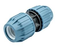 Manchon droit en polypropylène pour tuyau PE 25mm - raccord à compression pour eau potable, 16 bar, cert. DVGW/KIWA/WRAS