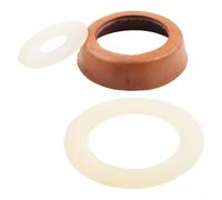 Manchon en cuir pour pompe à main type 75, anneau de piston et joint torique, diamètre intérieur 53 mm x 4 mm x 20 mm, cuir de haute qualité pour réparation de pompes d'eau de jardin, marron/blanc (2