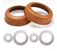 Manchon en cuir pour pompe à main type 75, anneau de piston et joint torique, diamètre intérieur 53 mm x 4 mm x 20 mm, cuir de haute qualité pour réparation de pompes d'eau de jardin, marron/blanc (2