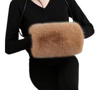 Manchon en Fausse Fourrure Hiver Chauffe-Mains Chaud Épais Manchon Chauffe Main Chauffant Manchon Elégant Gants en Peluche pour Réchauffer Mains et Bras Réchauffe Main Doux pour Personne Âgée