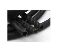 Manchon en Fibre de Verre tressé Haute température - Tube de Protection de câble résistant à la Chaleur jusqu'à 600 °C for projets de Bricolage, Options 1 M, 5 M, 50 M, 100 M(Black,14mmx1meter)