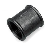 Manchon fileté femelle-femelle en fonte malléable noire, 1/2"