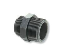 Manchon fileté reduit male male en PEHD - Ø A: 1'' | Ø B: 3/4''