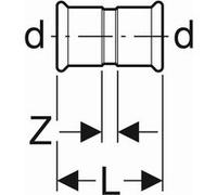 GE Mapress C-Acier Manchon D22 Galvanisé
