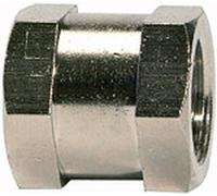 Manchon hexagonal en laiton nickelé G 1/8, SW 14, pression de travail max. 25 bars, tampon de fonctionnement. Charge maximale : 150°C