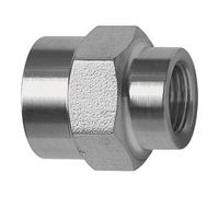 Manchon hexagonal réducteur G 1/2, G 3/8, SW 27, acier inoxydable 1.4571 Pression de travail max. 60 bar, tampon de fonctionnement. Charge maximale : 150°C