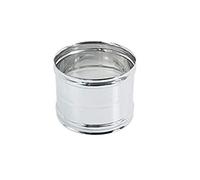 Manchon inox 80mm 5 dixièmes AISI 304 jonction raccord à double verre FF