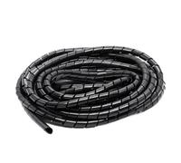 Manchon isolant PE, faisceau de câbles, Protection de câbles, Conduit, Tube enroulé en spirale, résistant aux hautes températures, Circuit mécanique automatique(Black,4mm (20meter))