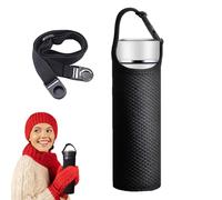 Manchon isolant pour bouteille d'eau | Porte-bouteille d'eau en verre - Housse de protection légère pour bouteilles d'eau pour boissons, jus, bouteilles de lait, Noir , Refer to description, Unisexe
