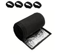 Manchon Isolant Pour Tuyau De Climatisation 183 x 26 cm, Housse Tube Isolation Oxford 600D, gaine isolante flexible pour climatiseurs extérieurs, tuyaux en cuivre(Noir)