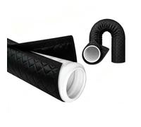 Manchon isolant pour tuyau de climatiseur portable, cache pour conduit d'évacuation, manchon isolant avec sangles à boucles réglables, pour tuyaux d'évacuation de 5'' à 5,9" de diamètre (Black,Velcro)