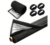 Manchon isolant pour tuyaux de climatisation 183 x 26 cm, Housse de Tuyau Isolée flexible 3 couches, Tube Isolant pour mini-splits de climatisation centrale extérieure(Noir)