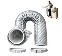 Manchon Isolant Tuyau Climatisation 150 x 52 CM, Housse Tuyau Climatiseur Mobile, Isolation Tuyau Climatisation, avec 2 sangles à Boucle Réglables, Gaine isolante pour flexible de clim