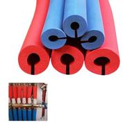 Manchon Isolation Tuyaux Mousse Ø 20/25mm (Épaisseur 20mm). Gaine Isolante Rouge/Bleue Repérage Eau Chaude/Froide. Tube Protection Thermique Pré-fendu Anti-Gel