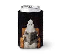 Manchon isotherme doux pour canette de bière, fantôme lisant le journal dans un fauteuil, pour fête, plage, événement, maison