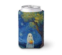 Manchon isotherme doux pour canette de bière, fantôme tenant des fruits sous l'arbre pour fête, plage, événement, maison
