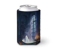 Manchon isotherme doux pour canette de bière, motif fantôme prenant un bain luxueux, pour fête, plage, événement, maison