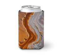 Manchon isotherme doux pour canette de bière, texture de pierre de sable fluide, pour fête, plage, événement, maison