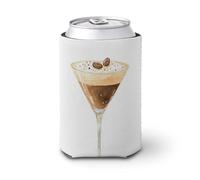 Manchon isotherme doux pour canette de bière, verre aquarelle avec deux grains de café, pour fête, plage, événement, maison