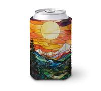 Manchon isotherme doux pour canettes de bière, arbre de forêt, coucher de soleil, pour fête, plage, événement, maison