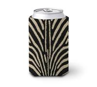 Manchon isotherme doux pour canettes de bière, rayures zébrées pour fête, plage, événement, maison
