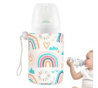 Manchon isotherme pour biberon, housse d'isolation pour bouteille de lait, 7 x 7 cm, manchon de réchauffement pour le lait maternel, manchon de voyage portable, garde les bouteilles chaudes ou froides