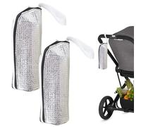 Manchon isotherme pour bouteille d'eau - avec pochette de rangement portable en feuille d'aluminium pour maman, jeune, allaitement, enfant, pique-nique