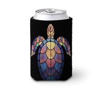 Manchon isotherme pour canette de bière, couvercle en verre teinté en forme de tortue pour fête, plage, événement, maison