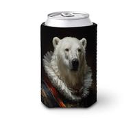Manchon isotherme pour canette de bière, motif ours polaire, pour fête, plage, événement, maison
