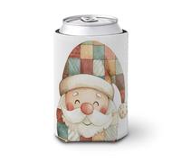 Manchon isotherme pour canette de bière, motif Père Noël mignon et heureux pour fête, plage, événement, maison