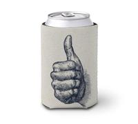 Manchon isotherme pour canette de bière, simple geste, avec le pouce vers le haut, pour fête, plage, événement, maison
