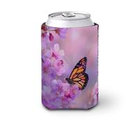 Manchon isotherme pour canettes de bière, beau motif papillon, pour fête, plage, événement, maison