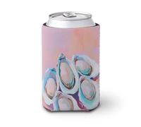 Manchon isotherme pour canettes de bière, blanc crème et coquille d'huître à la menthe douce pour fête, plage, événement, maison