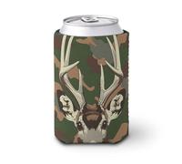 Manchon isotherme pour canettes de bière, motif cerf sur camouflage pour fête, plage, événement, maison