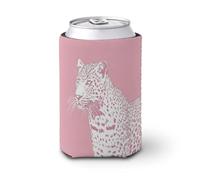 Manchon isotherme pour canettes de bière, motif léopard rose, simple pour fête, plage, événement, maison