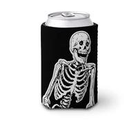 Manchon isotherme pour canettes de bière, motif squelette heureux pour fête, plage, événement, maison
