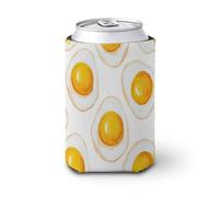 Manchon isotherme pour canettes de bière, motif surréaliste d'œufs au plat pour fête, plage, événement, maison