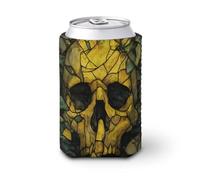 Manchon isotherme pour canettes de bière, verre teinté d'un crâne Shushing Can Cover pour fête, plage, événement, maison