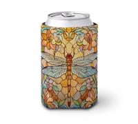 Manchon isotherme pour canettes de bière, verre teinté - Grande libellule - Pour fête, plage, événement, maison