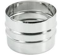 Manchon mâle/mâle en acier inoxydable pour conduits de cheminée D80 mm (inox D 130 mm)