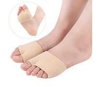 Manchon métatarsien coussinet métatarsien pour métatarsalgie névrome de Morton, coussinet en gel pour verrues plantaires, demi-chaussette - 1 paire L