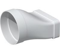 manchon plat pvc rigide - rectangulaire 55 x 220 mm vers rond 125 mm