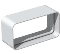 manchon plat pvc rigide - rectangulaire - mâle / mâle - 40 x 110 mm