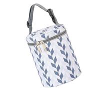 Manchon porte-biberon isolé imprimé dessin animé pour nourrissons Tissu en polyester facile à transporter pendant la marche ou les déplacements Manchon chaud pour biberon