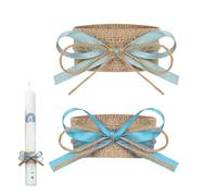 Manchon pour Bougie De Communion | Manchons Auto-Adhésifs 2 Pièces - Ruban Protecteur Anti-Gouttes Bougie Église | pour Parrains Marraines Famille Chrétienne Coin Prière Chapelle Événements
