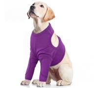 Manchon pour Jambe de Chien pour Protection Plaie, Protecteur de Bandage de Coude Jambe Anti Lechage ProtèGe-Coude pour Chien pour la RéCupéRation PostopéRatoire(Violet foncé, XL)