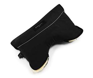 Manchon pour poussette en laine de mouton WERNER CHRIST - malgré le gel, MOFFY est le chauffe-mains idéal lors de promenades avec votre bébé, fourrure médicale, manipulation facile, manchon en noir