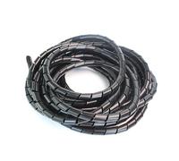 Manchon protecteur de câble en spirale, Gaine de protection en spirale ignifuge de 4 à 30 mm de diamètre intérieur, blanche et noire(Black,10MM X 9 meter)